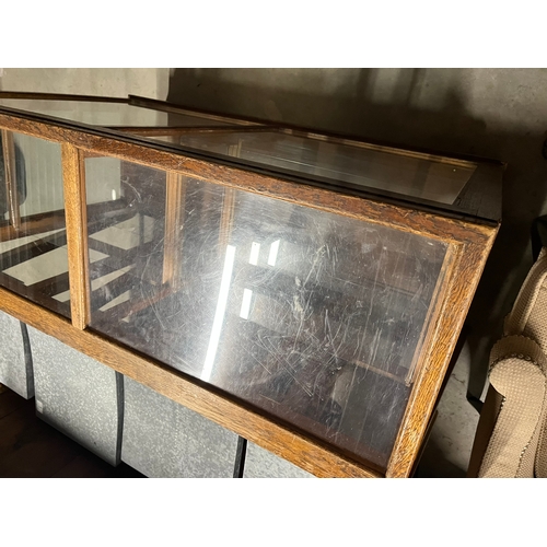 49 - Haberdashery type cupboard with glass shelves