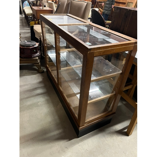 49 - Haberdashery type cupboard with glass shelves