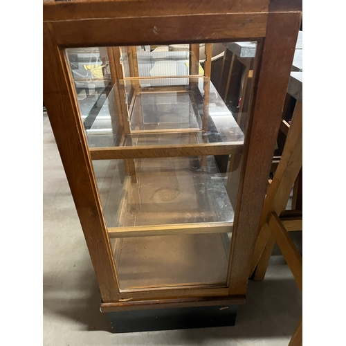 49 - Haberdashery type cupboard with glass shelves