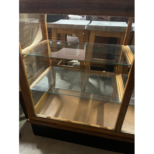 49 - Haberdashery type cupboard with glass shelves