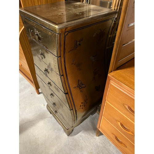 55 - Oriental style drawers decorated with butterfly's