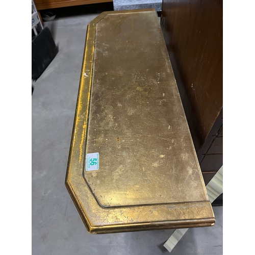 56 - Gold gilt cherub hall table with glass top