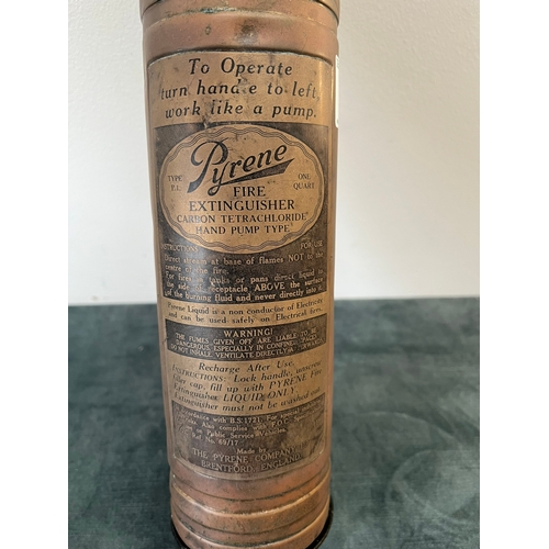 429 - Antique Pyrene fire extinguisher with wall mount