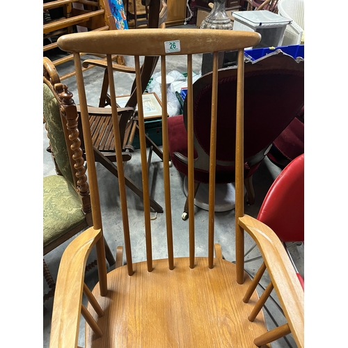 26 - Mid century Danish style rocking chair