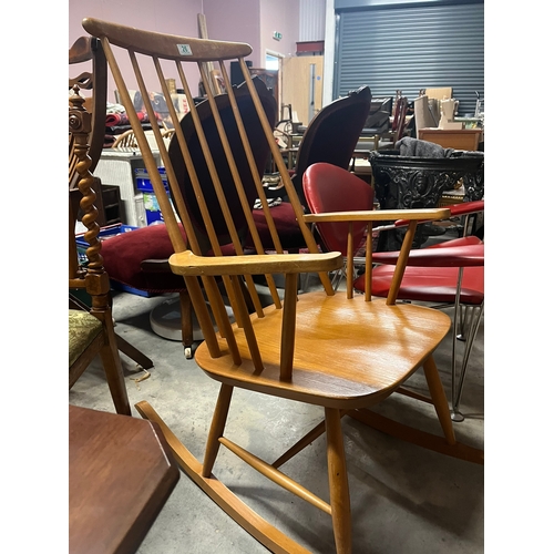 26 - Mid century Danish style rocking chair