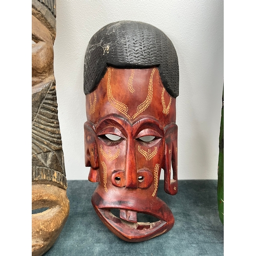 243 - 3 x Large tribal African style mask