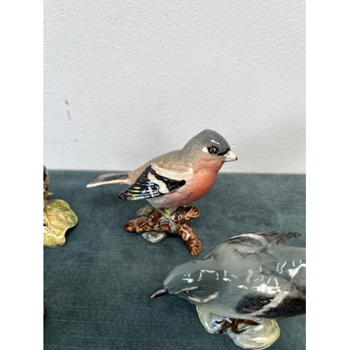 238 - 4 x Beswick birds - Wren, Chaffinch + Grey Wagtail