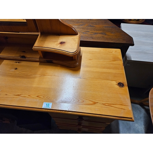 10 - Modern pine dressing table/ desk. The mirror section is removable