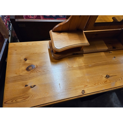 10 - Modern pine dressing table/ desk. The mirror section is removable