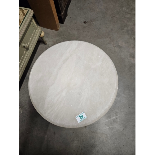 39 - Alabaster side table