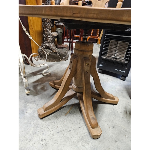 41 - Pine swivel rise and fall captains chair