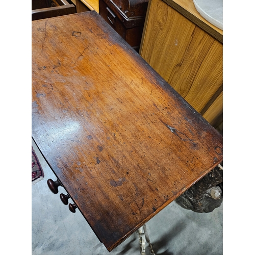 42 - Antique mahogany bow front chest of drawers