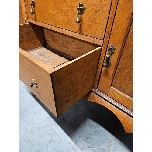 45 - Antique oak arts and crafts dresser