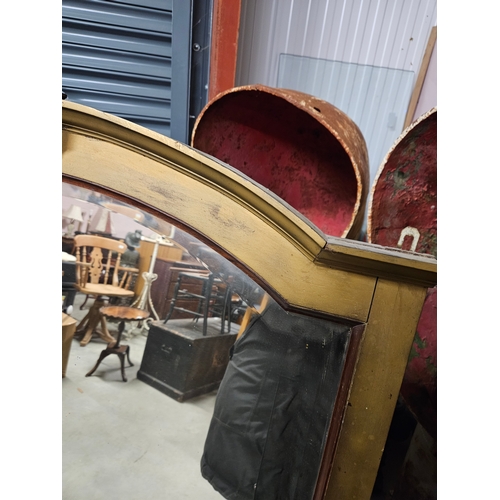 49 - Very large antique beveled edge mirror