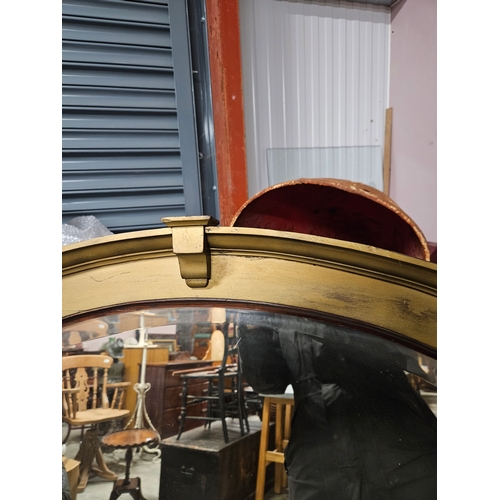 49 - Very large antique beveled edge mirror