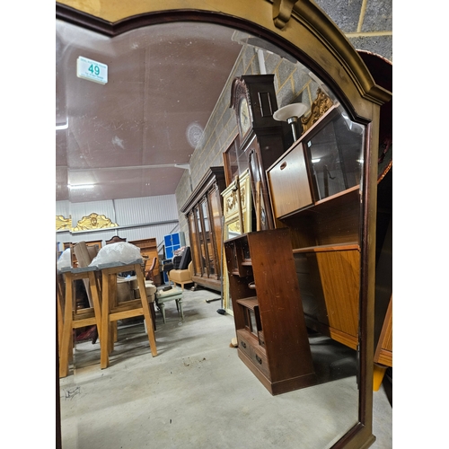 49 - Very large antique beveled edge mirror