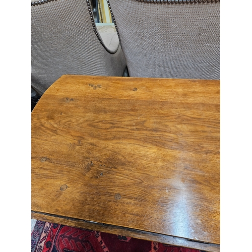 51 - Large antique drop leaf oak table