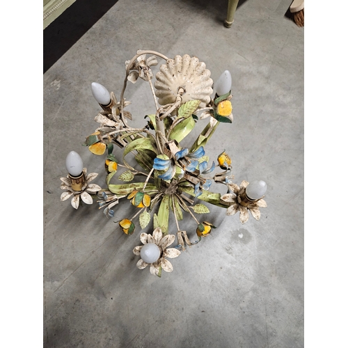 59 - Metal flower chandelier