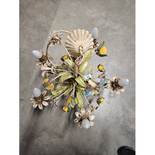 59 - Metal flower chandelier