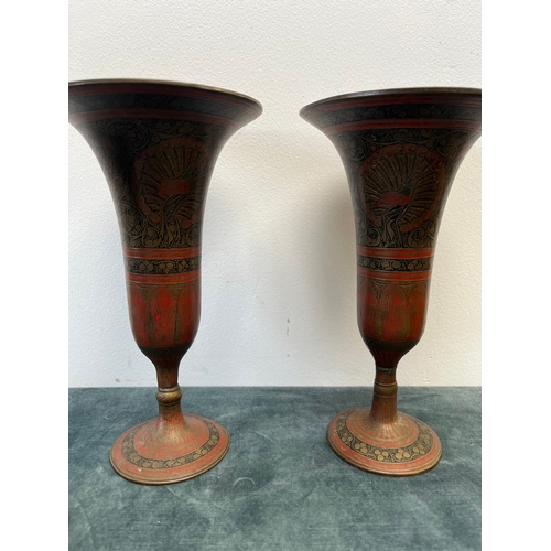 189 - 4 x Indian brass vases