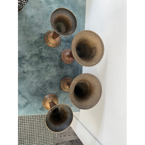 189 - 4 x Indian brass vases