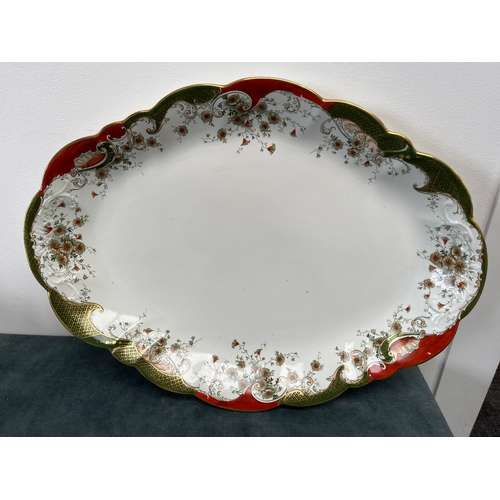 245 - Large Doulton Burslem Rosamond serving platter and one other bowl