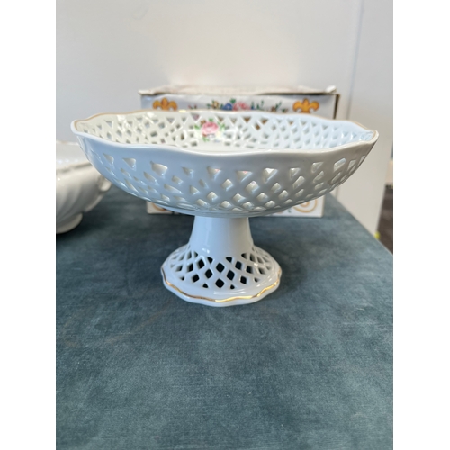 247 - Pierced flower bowl and Royal Doulton bowl