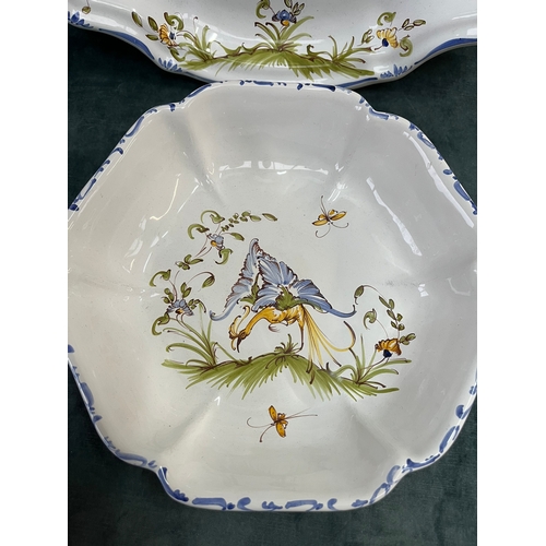 249 - 2 x Moustier style dishes