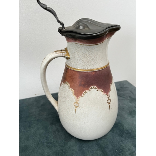 309 - Antique jug with lid - James Dixon