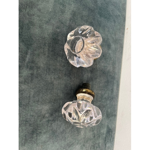 313 - Pair of antique glass door knobs