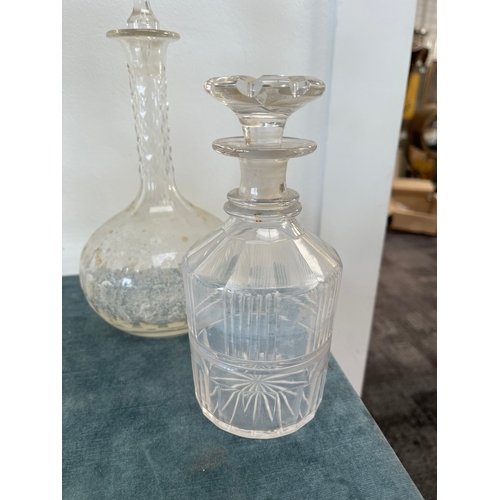 319 - 4 x Cut glass decanters