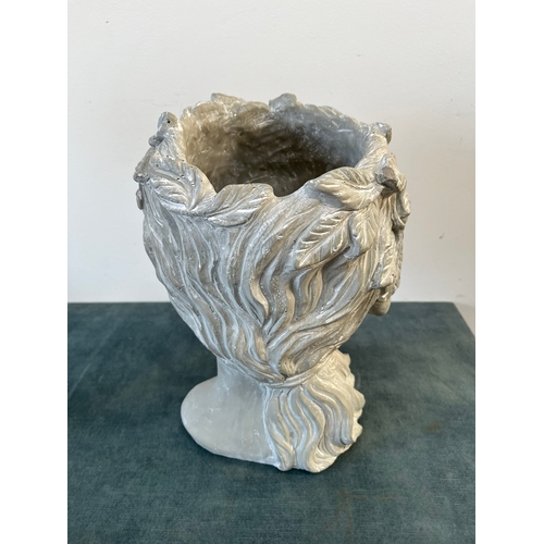 152 - Modern concrete/ stone head flower planter