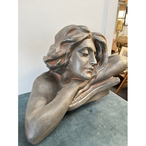 154 - Large resin bust of a lady