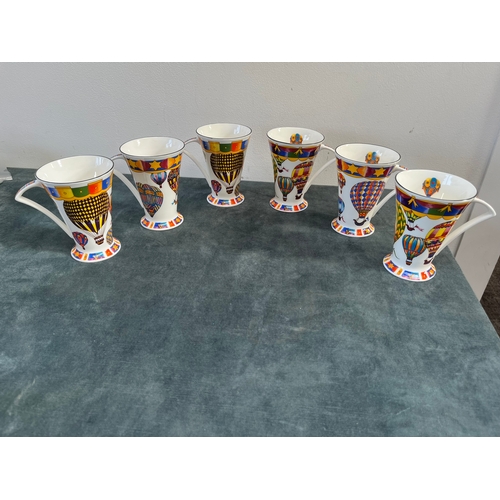 179 - 6 x Kilncraft Bone China mugs - Flight of Fancy