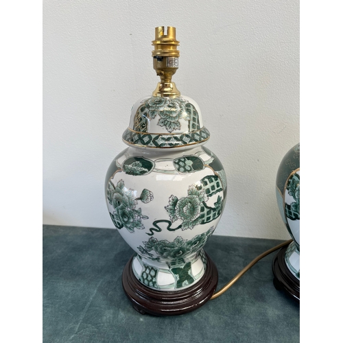 187 - Pair of oriental style table lamps