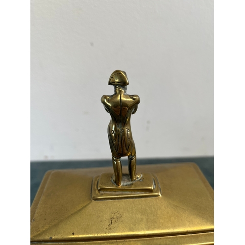 194 - Sarcophagus lead lined box with napoleon figure