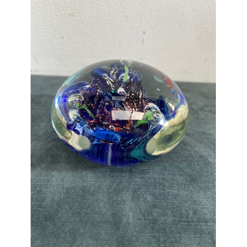 198 - Large Murano glass fish aquarium paperweight