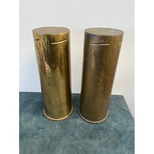 211 - Brass artillery tank shell casing