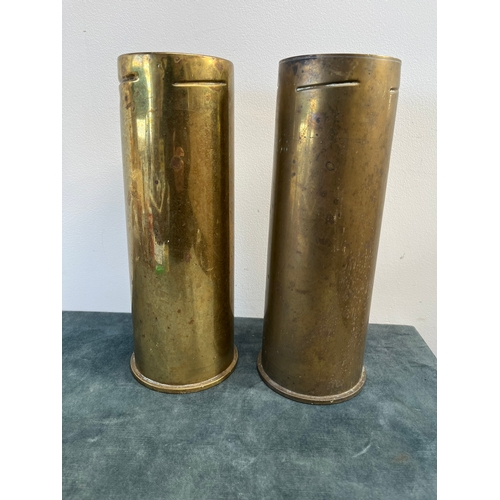 211 - Brass artillery tank shell casing