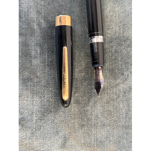 217 - Vintage Parker 61 12ct rolled gold pen and pencil + Sheaffer Snorkel 14k nib fountain pen