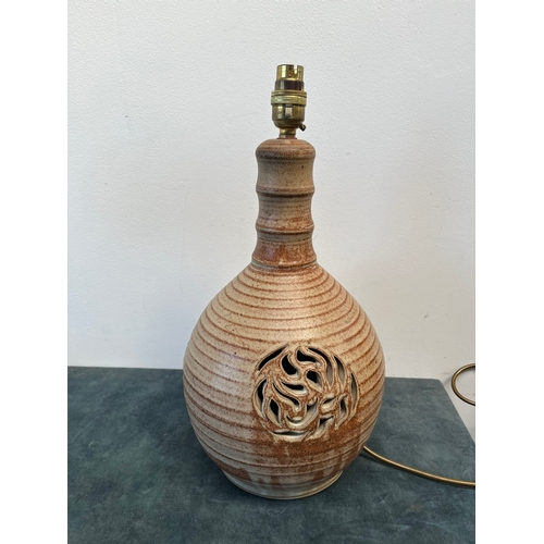 246 - Large vintage pottery table lamp