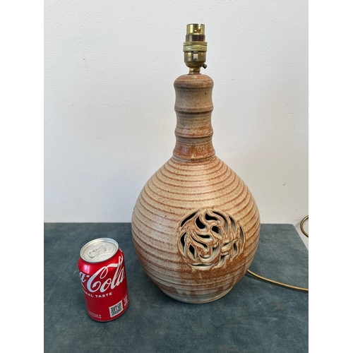 246 - Large vintage pottery table lamp