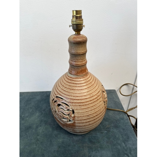 246 - Large vintage pottery table lamp