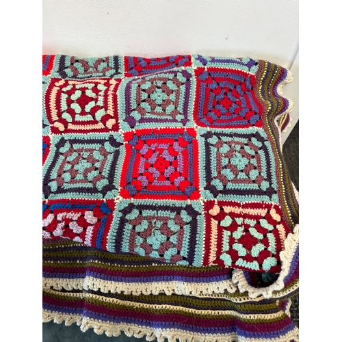 268 - Large vintage crochet blanket