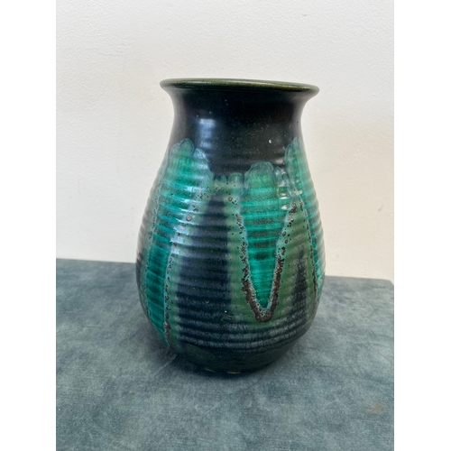 270 - Art pottery green vase