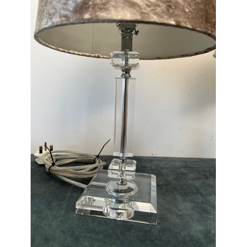 284 - Pair of modern glass table lamps