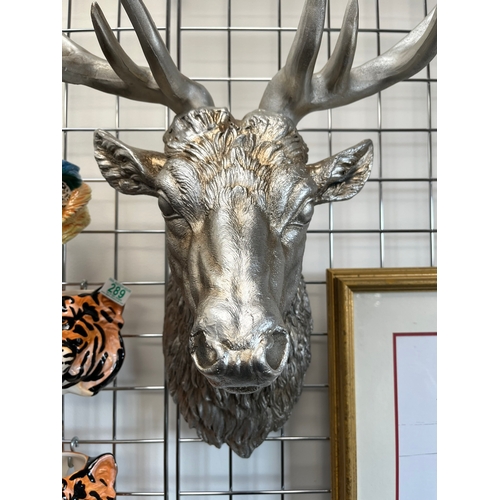 291 - Large composite wall hanging stags head