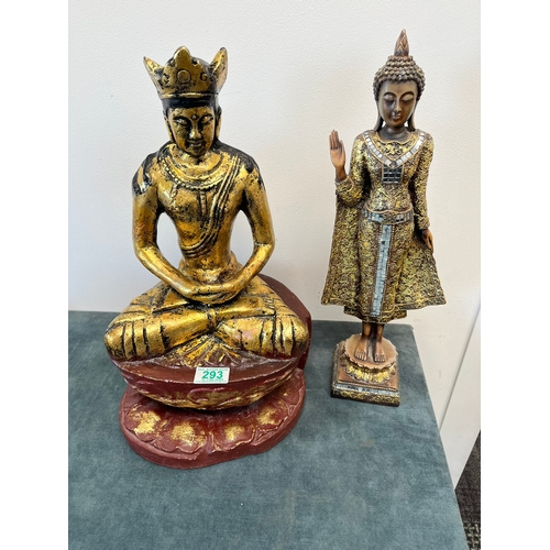 293 - 2 x Resin buddha