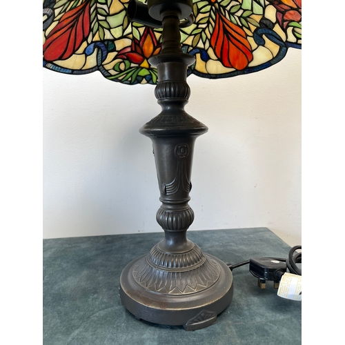 314 - Tiffany style stained glass table lamp