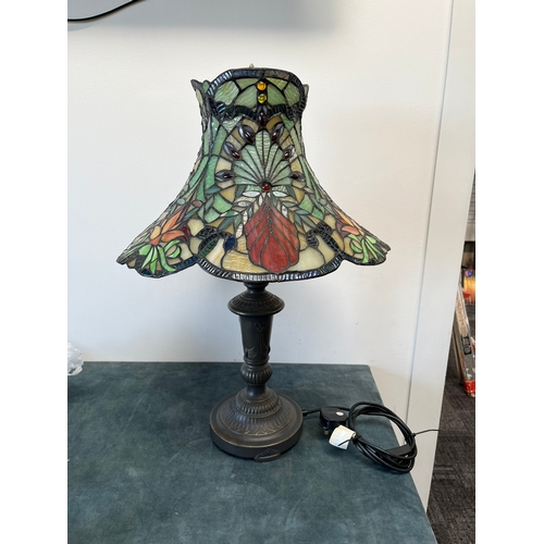 314 - Tiffany style stained glass table lamp